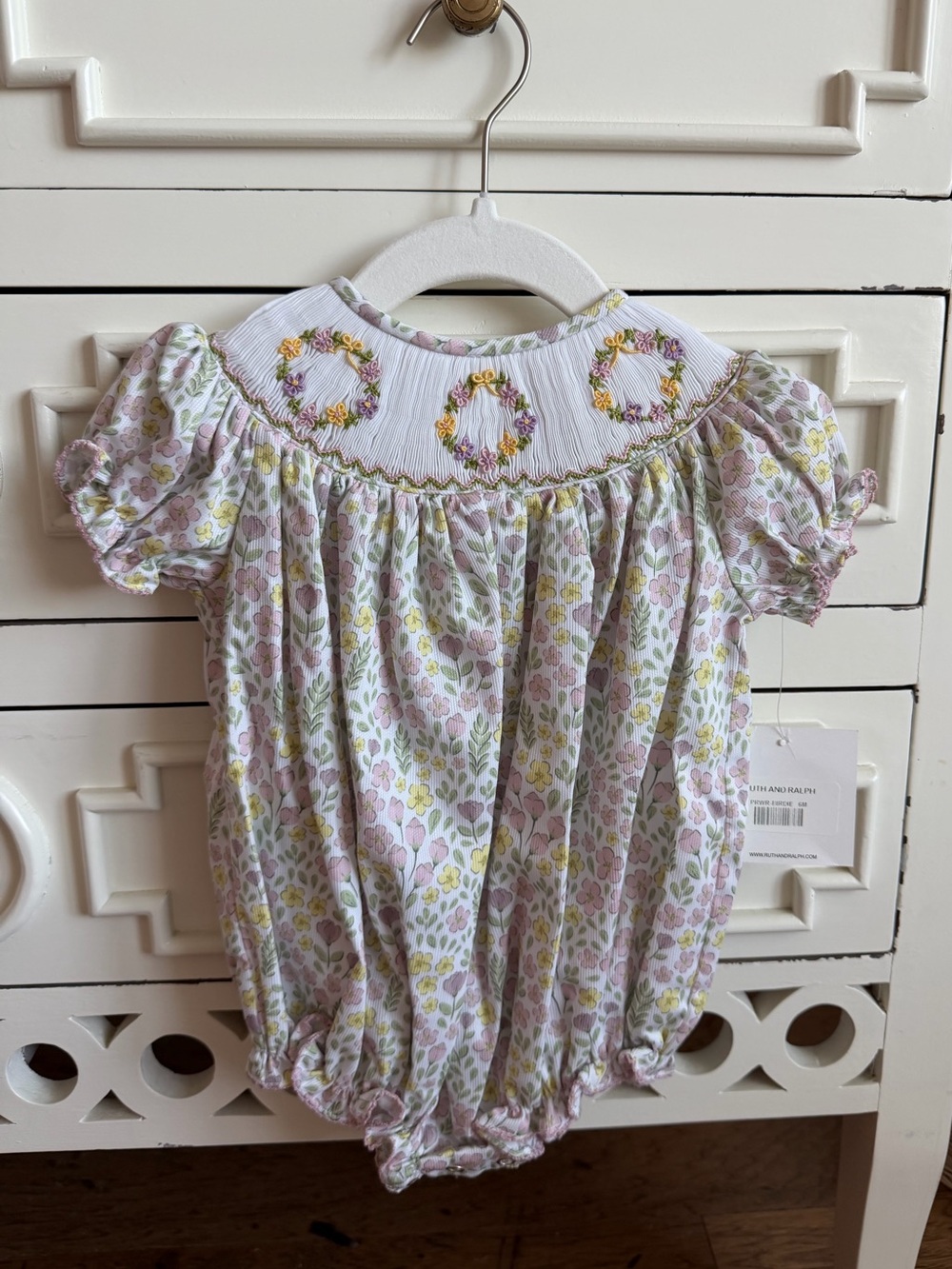 Ruth & Ralph Smocked Bubble 6m
